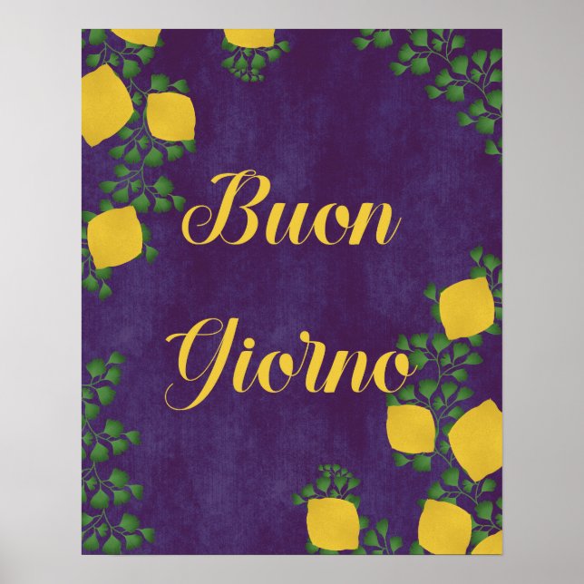 Buon Giorno Lemon Floral- Arte de inspiración ital (Frente)