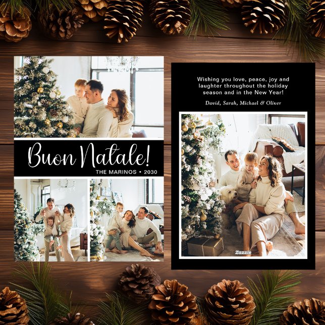 Buon Natale 4 Foto Tarjeta de vacaciones plana (Subido por el creador)