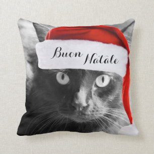Buon Natale, almohada italiana del navidad del