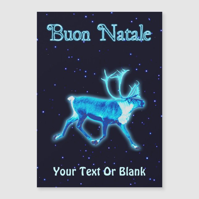 Buon Natale - Blue Caribou (reno) (Anverso)