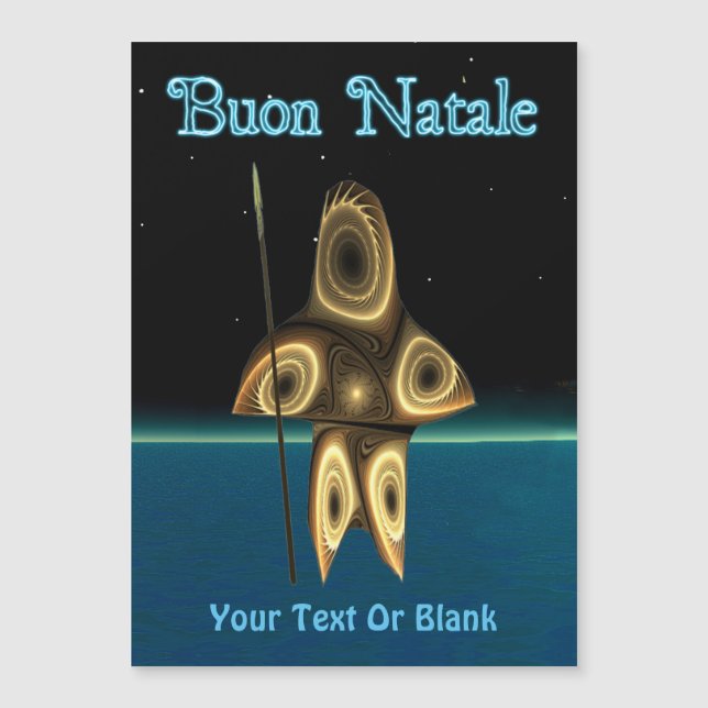 Buon Natale - Cazador inuit fractal (Anverso)