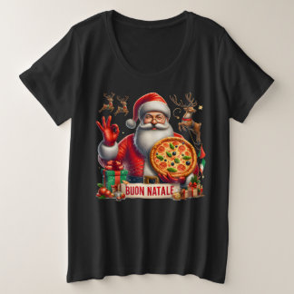 Buon Natale Italian Santa with Pizza & Reindeer