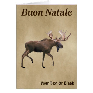 Buon Natale - Moose De Toro En Papel Viejo