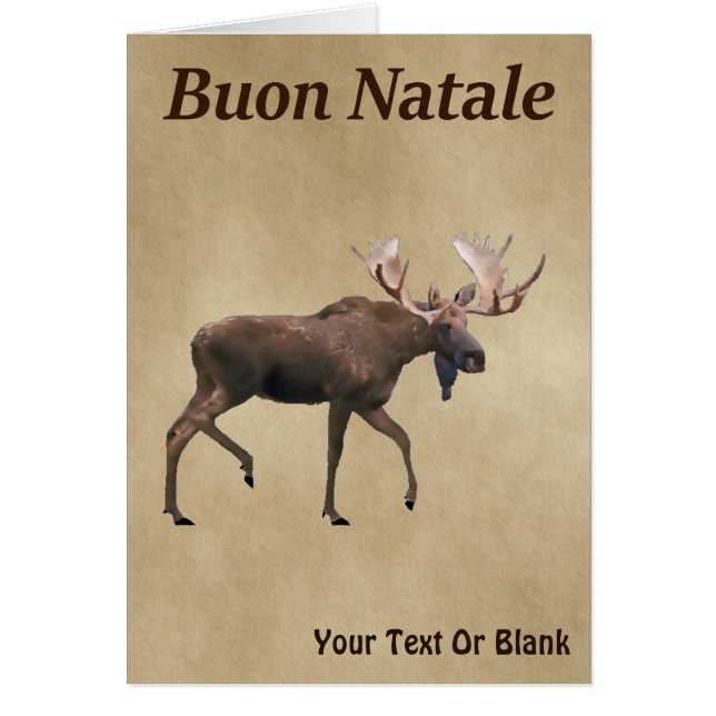 Buon Natale - Moose De Toro En Papel Viejo (Frente)