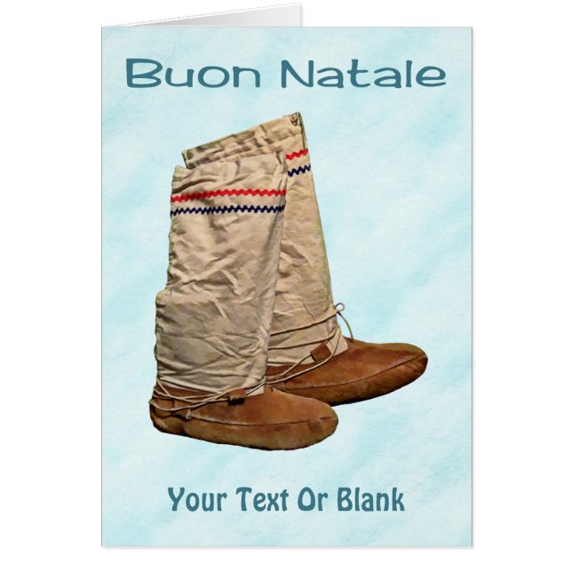 Buon Natale - Mukluks Sobre Nieve (Frente)