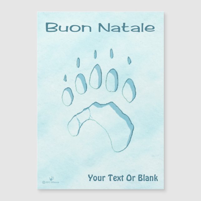 Buon Natale - Papel polar para el oso (Anverso)