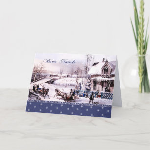Buon Natale. Tarjeta de navidades en italiano