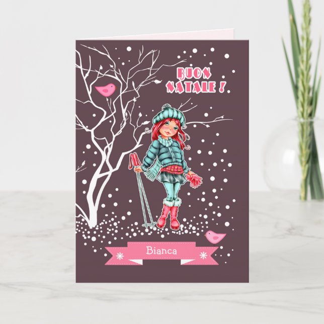 Buon Natale. Tarjeta de navidades en italiano (Anverso)