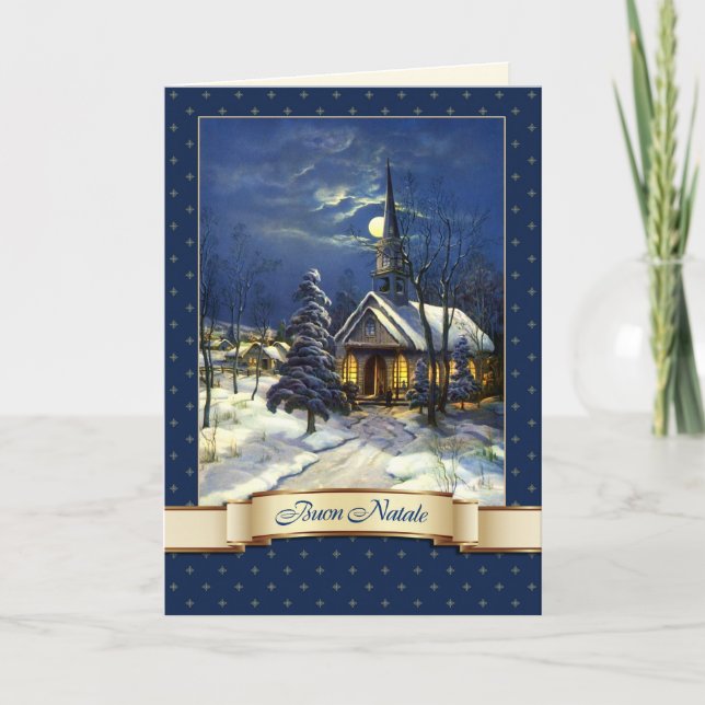 Buon Natale. Tarjetas de navidad en italiano (Anverso)