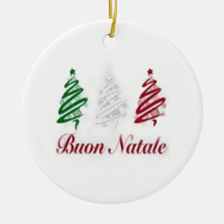 Buon Natale Tri Color Ornamento de Navidad