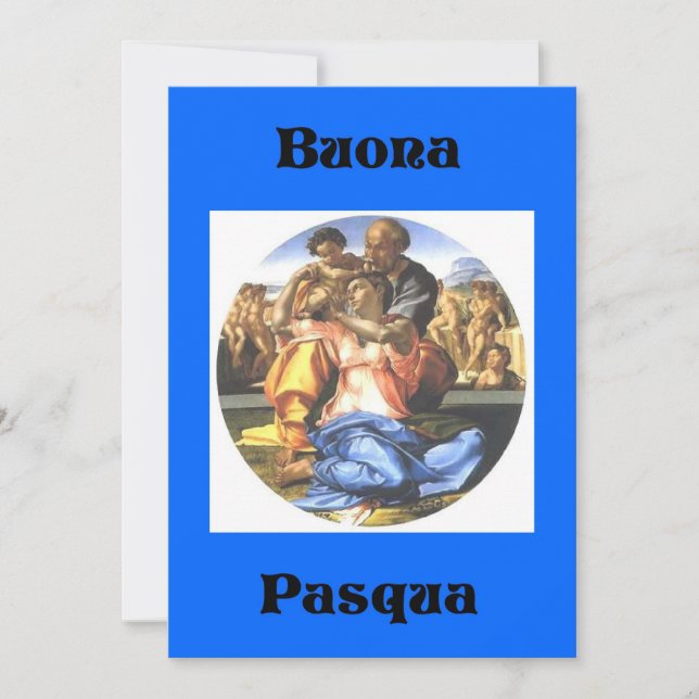 Buona Pascua Tarjeta italiana de felicitación de P (Anverso)