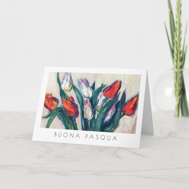 Buona Pasqua. Tarjeta de Pascua Bella Artes en ita (Anverso)