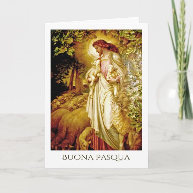 Buona Pasqua. Tarjetas de Pascua en italiano (Anverso)