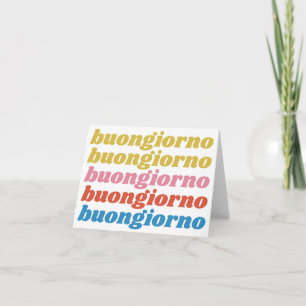 Buongiorno Italiano Hola Typografía Cute Retro