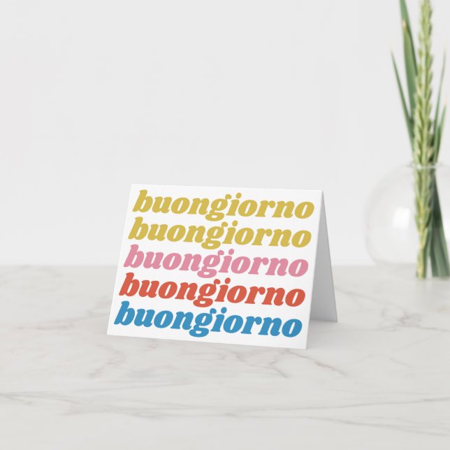Buongiorno Italiano Hola Typografía Cute Retro (Anverso)