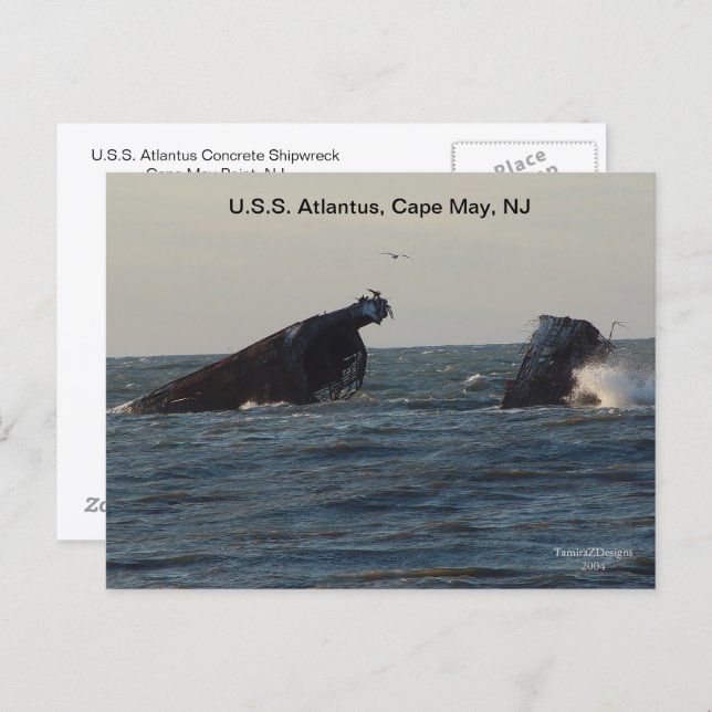 Buque Atlantus de Estados Unidos, postal de Nueva  (Anverso / Reverso)