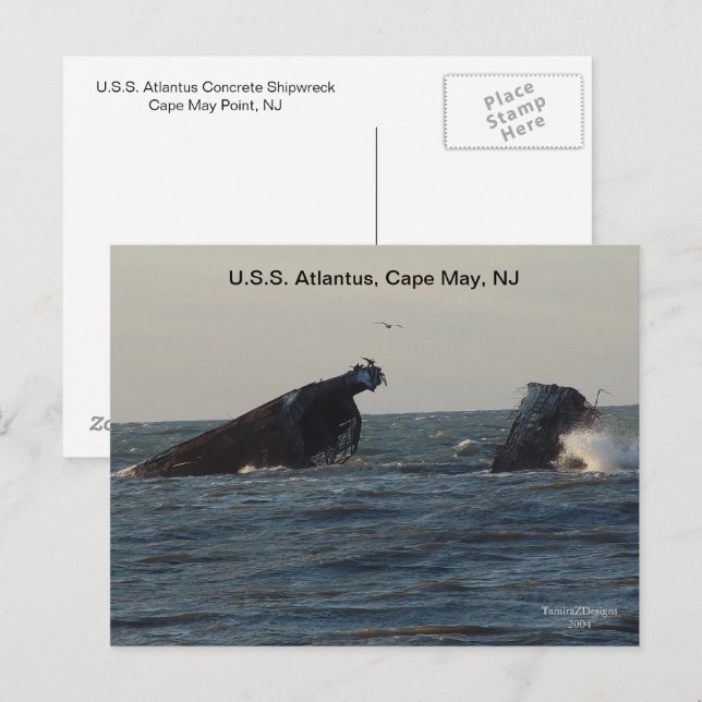 Buque Atlantus de Estados Unidos, postal de Nueva  (Anverso / Reverso)