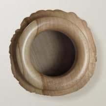 Buque de madera y tapa de madera Almohada redonda