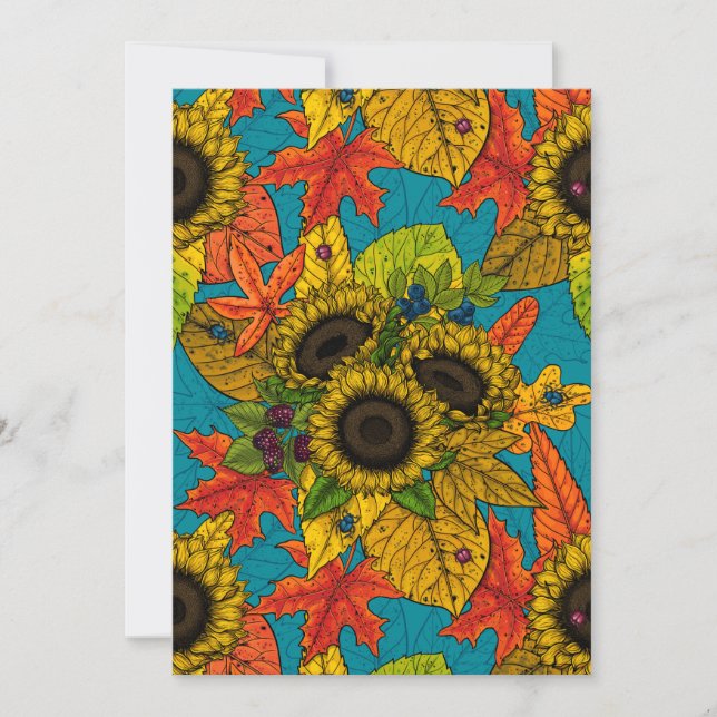 Buqué de otoño en azul (Anverso)