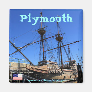 Buque de vela Mayflower en el diseño del imán de P