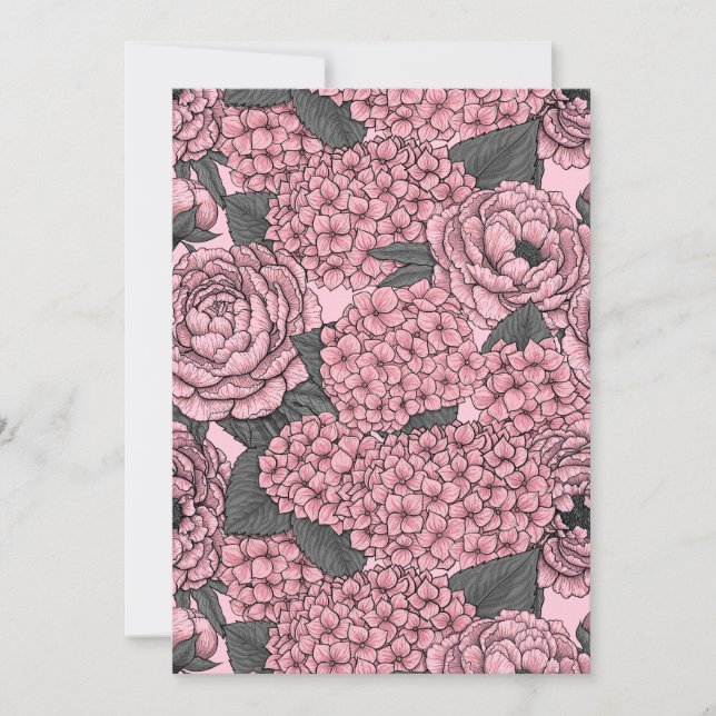 Buqué floral de color rosa (Anverso)
