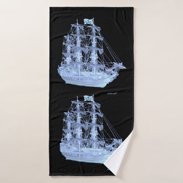 BUQUE PIRATA DESPLEGADO (Toalla de baño)