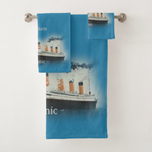 Buque Titanic Vintage con Estrella Blanca