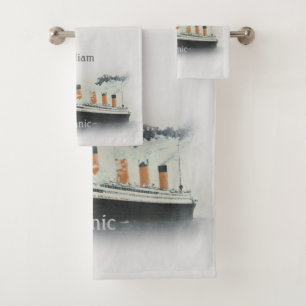 Buque Titanic Vintage de Iceberg gris de la línea