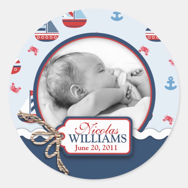 ¡Buques Ahoy! Pegatina fotográfico (Anverso)