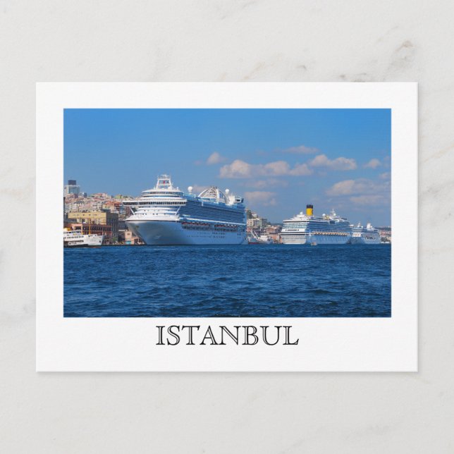 Buques de crucero con tarjeta postal de Estambul (Anverso)