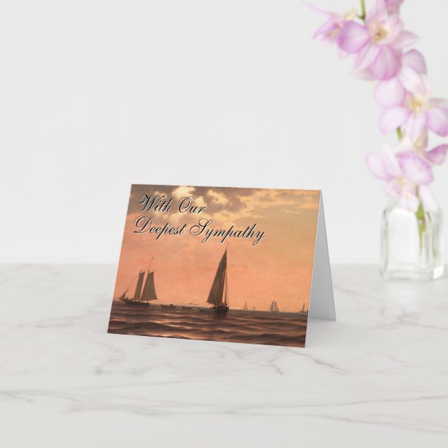 Buques de vela con tarjeta de simpatía por el agua (Orquídea)