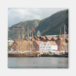 Buques de vela en el imán de Bryggen