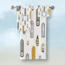 Buques náuticos Monograma sobre el río blanco con