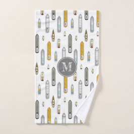 Buques náuticos Monograma sobre el río blanco con