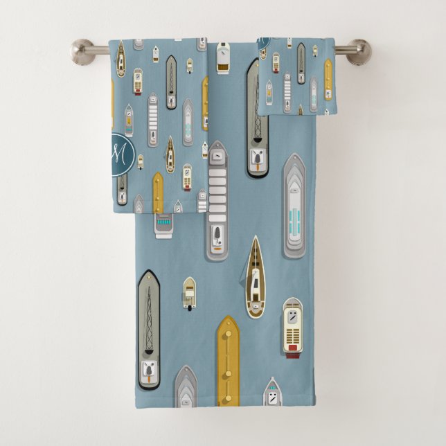 Buques náuticos Monogramados en el río azul (In situ)