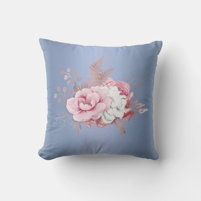 Buquet azul floral almohada de Hampton (Anverso)