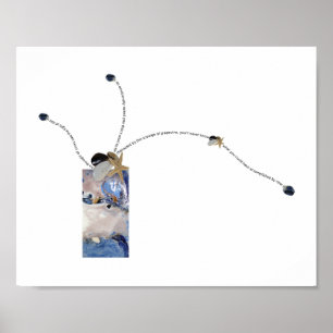 Buquet costero de conchas arte de poema visual