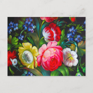 buquet de colores postal