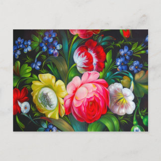 buquet de colores postal