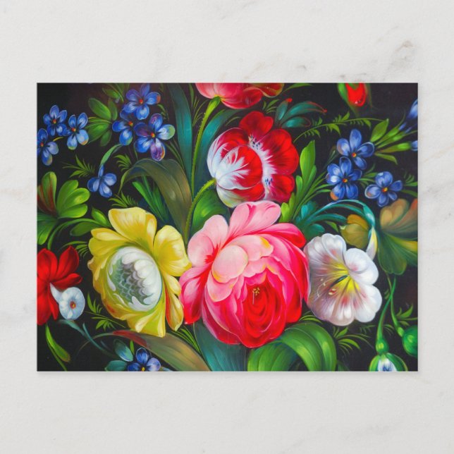 buquet de colores postal (Anverso)
