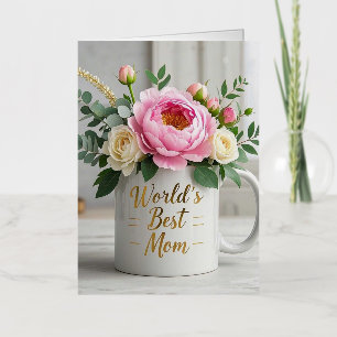 Buquet floral de acuarela suave (peonías, rosas)