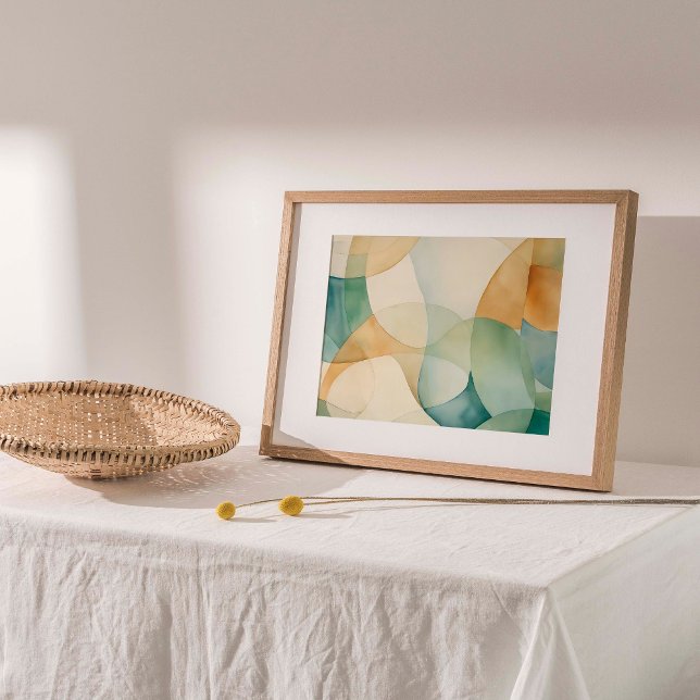 Burbuja Abstrato acuarela Arte de pared Imprimir (Immerse in serenity and whimsy with a captivating watercolor digital print. )