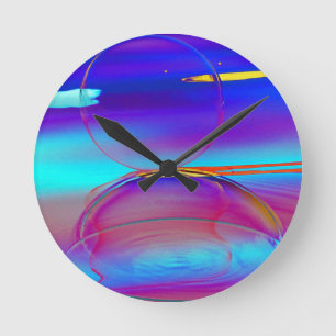 Burbuja azul retra del RELOJ de PARED L@@K