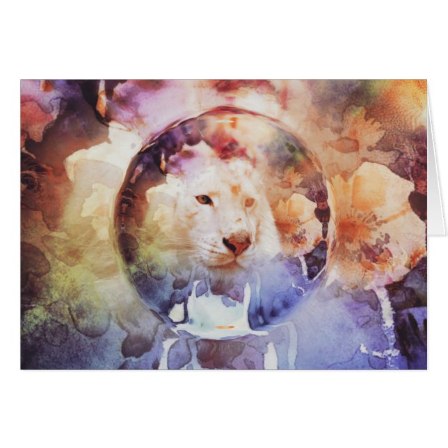 Burbuja Floral de Tigre Blanco (Anverso (Horizontal))