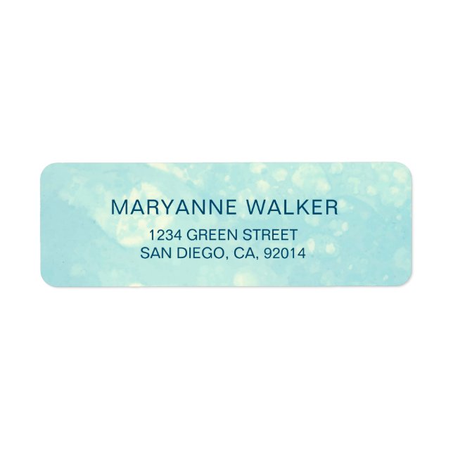 Burbujas acuáticas | Etiqueta de dirección de devo (Frente)