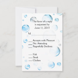 Burbujas azules Baby Shower RSVP