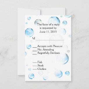 Burbujas azules Baby Shower RSVP