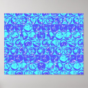 Burbujas azules de arte pop