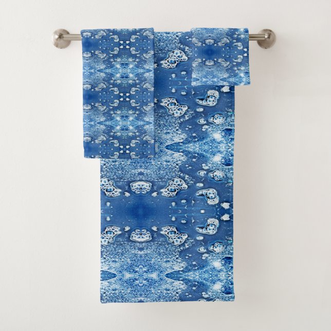 Burbujas azules Resumen Modelo Toallas de baño (In situ)