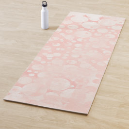 Burbujas blancas rosadas puntos de polka Yoga Mat